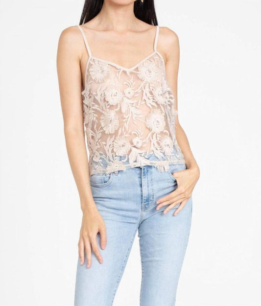 Floral Applique Camisole In Bloomsfield