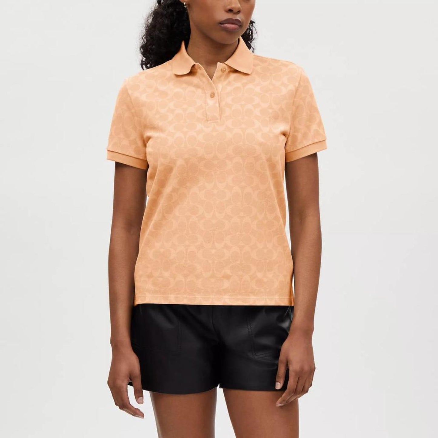 Coach Outlet Signature Pique Polo In Organic Cotton
