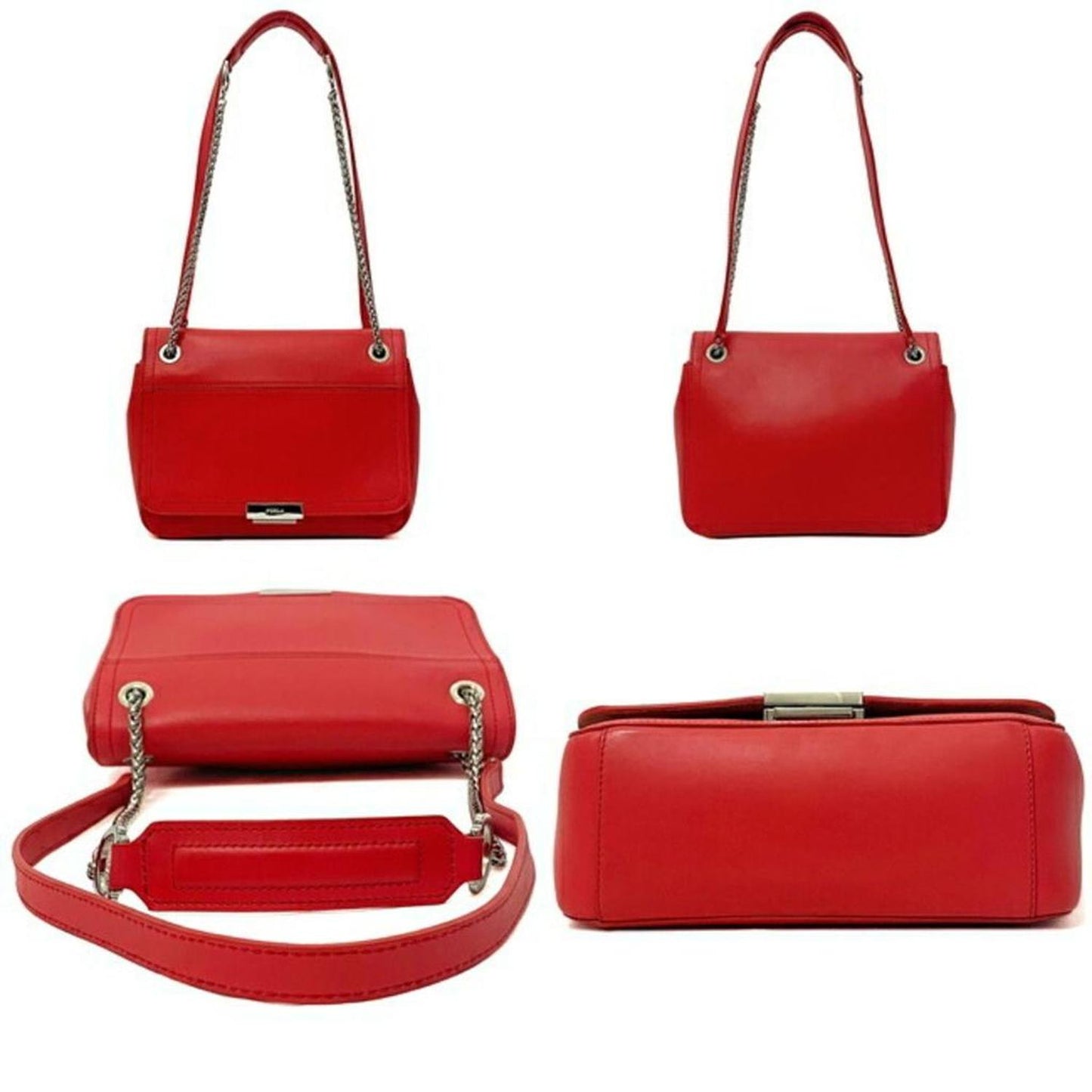 Color  Leather Shoulder Bag (Pre-Owned)