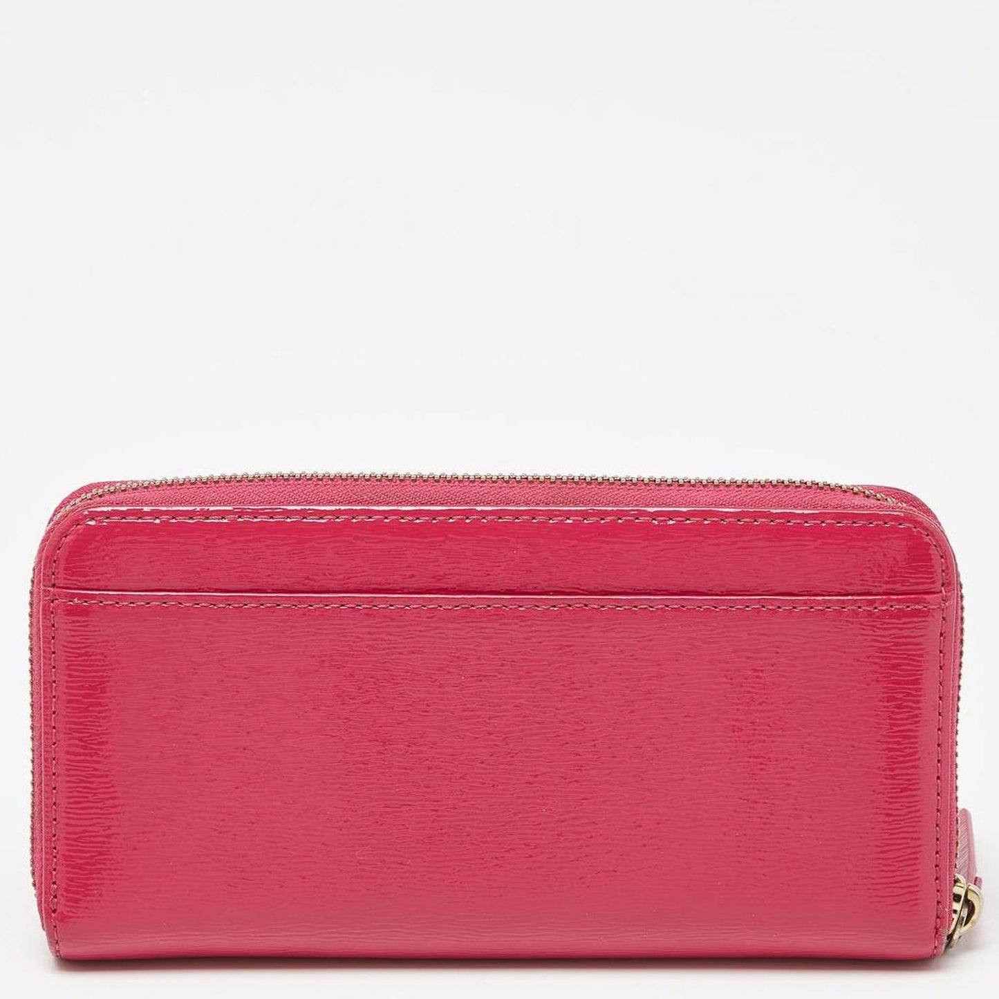 Kate Spade Pink Patent Leather Zip Around Continental Wallet