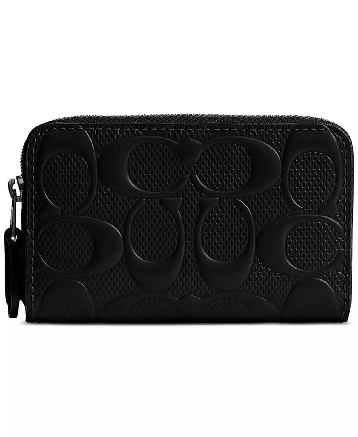 Small Signature Patent Leather Zip Around Wallet