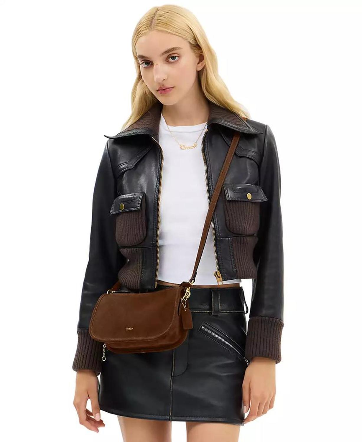 Waverly Small Suede Shoulder Bag