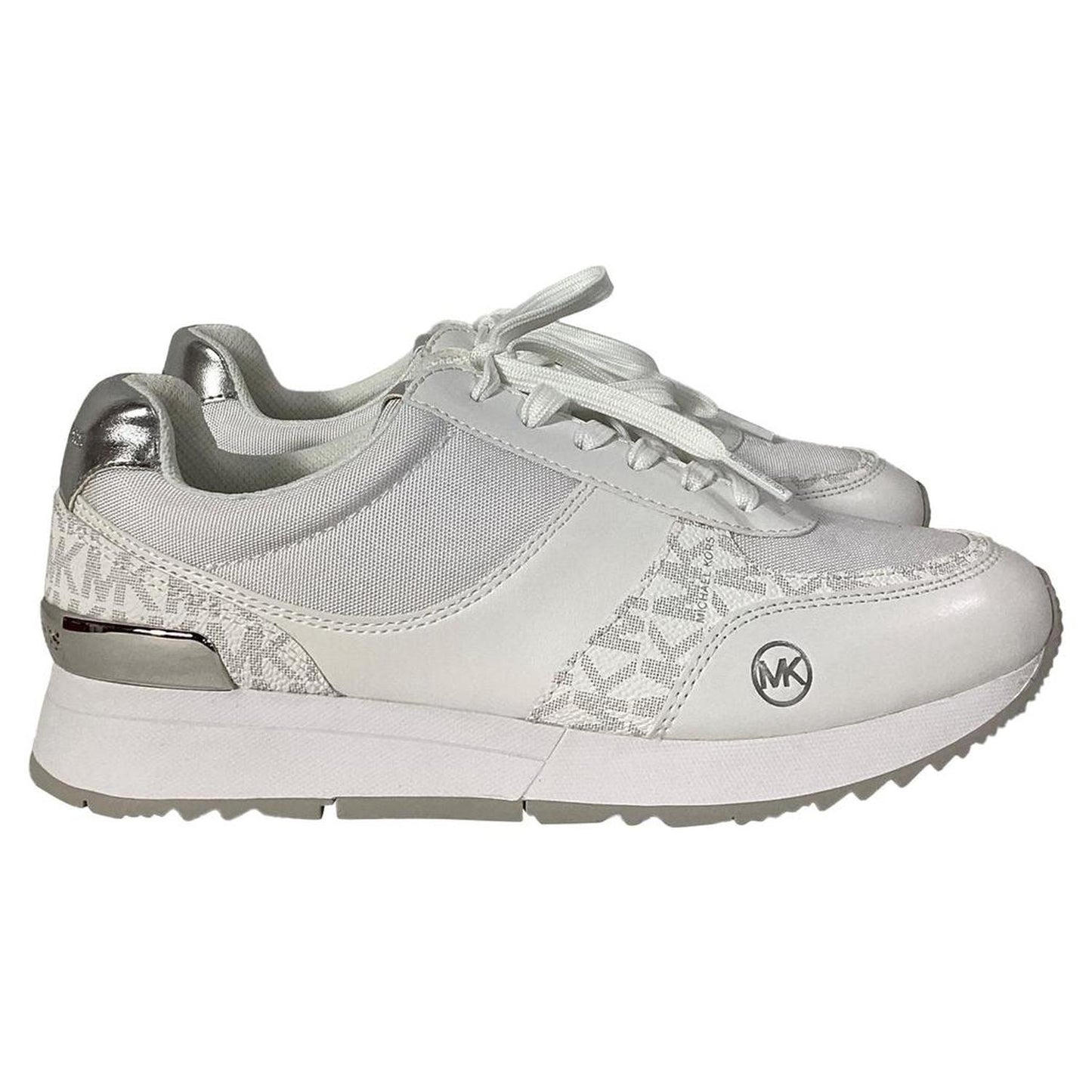 Andi Trainer in Bright White Faux Leather