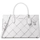 Scarlett Medium Woven Leather East West Satchel