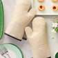 Spade Flower Soft Silicone Oven Mitt Set, 7" x 13"