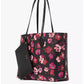 Women's Bleecker Fall Poppies Large Tote Bag