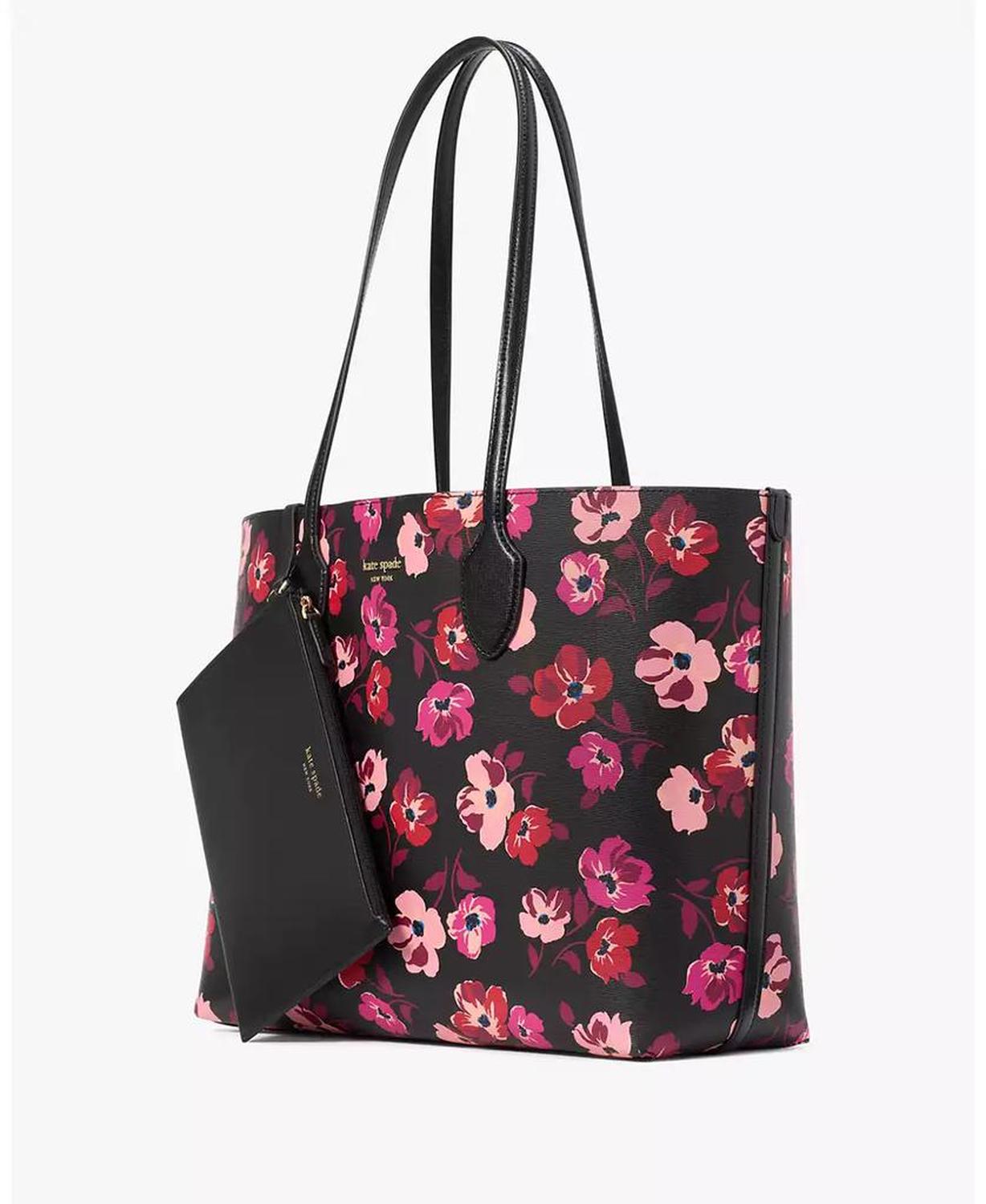 Women's Bleecker Fall Poppies Large Tote Bag