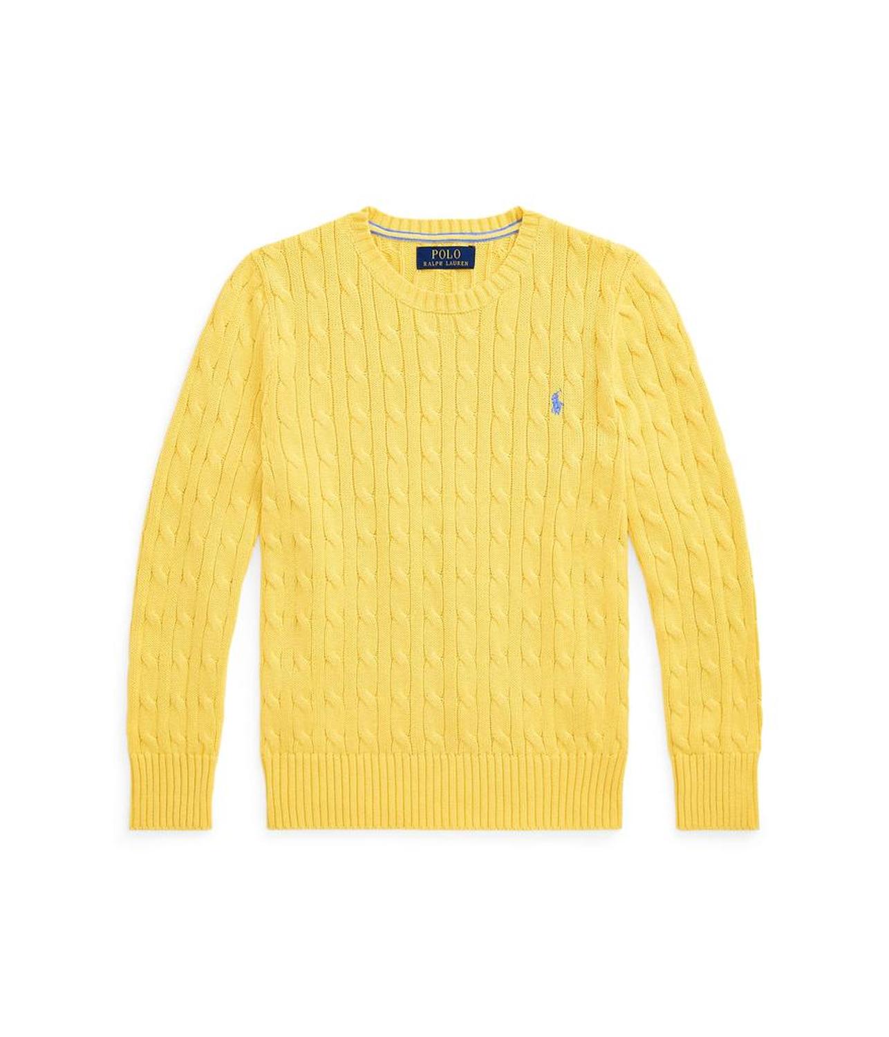 Cable-Knit Cotton Sweater (Big Kid)