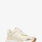 Nova Crackled Metallic Leather Trainer