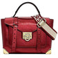 Canvas Leather Handbag Shoulder Bag (Pre-Owned)