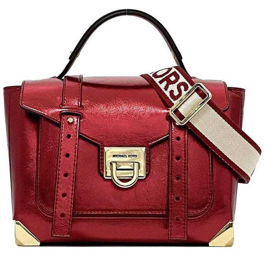 Canvas Leather Handbag Shoulder Bag (Pre-Owned)