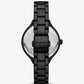 Aspyn Pavé Logo Black-Tone Watch