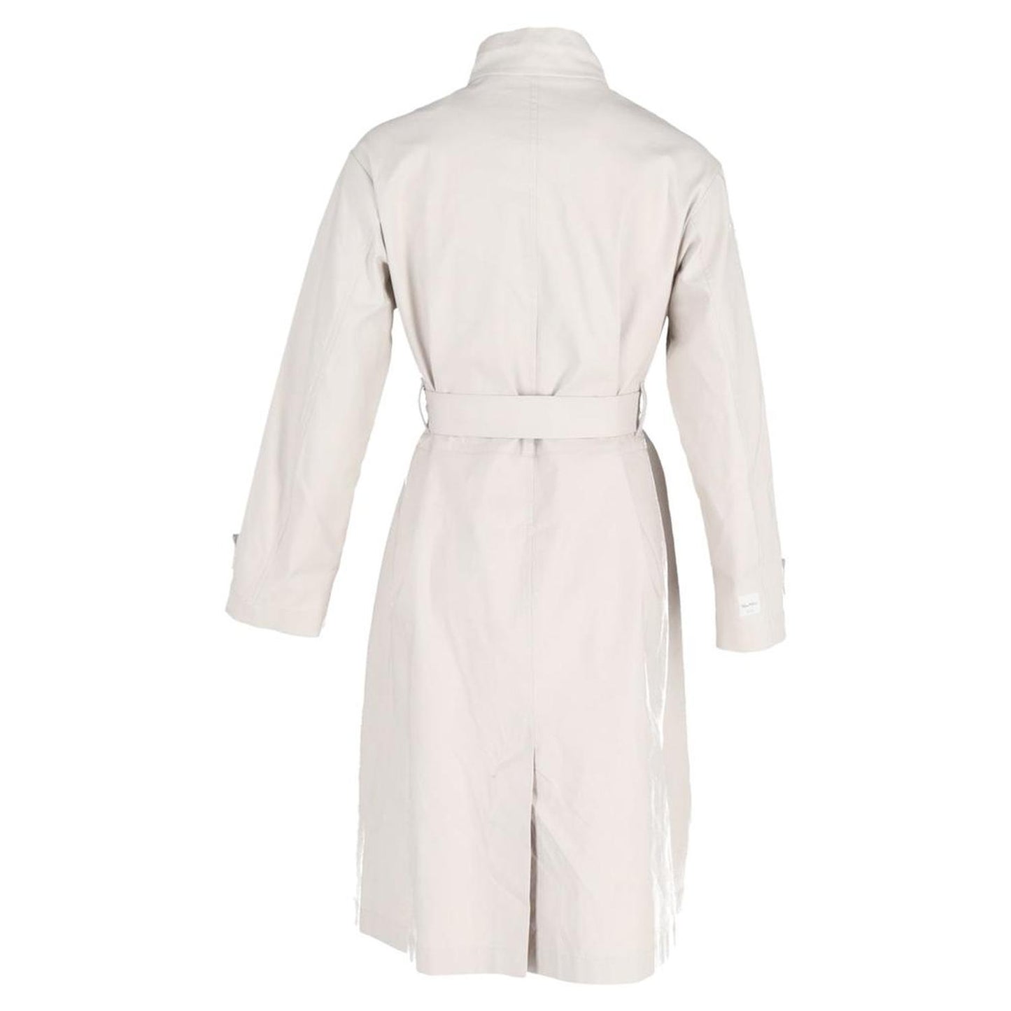 The Cube Marco Overcoat in White Cotton