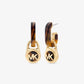 Precious Metal-Plated Brass and Acetate Padlock Drop Earrings