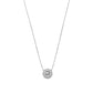 Cubic Zirconia Logo Pendant Necklace