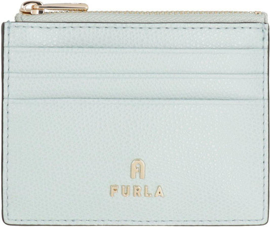 Furla Camelia Logo Plaque Zip-Up Small Card Holder