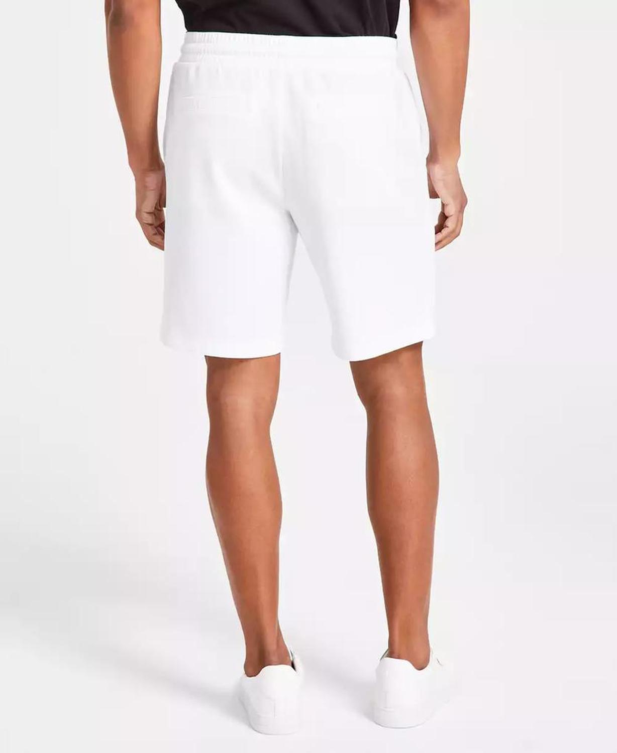 Men's Athletic-Fit Stretch Textured Logo 9" Shorts