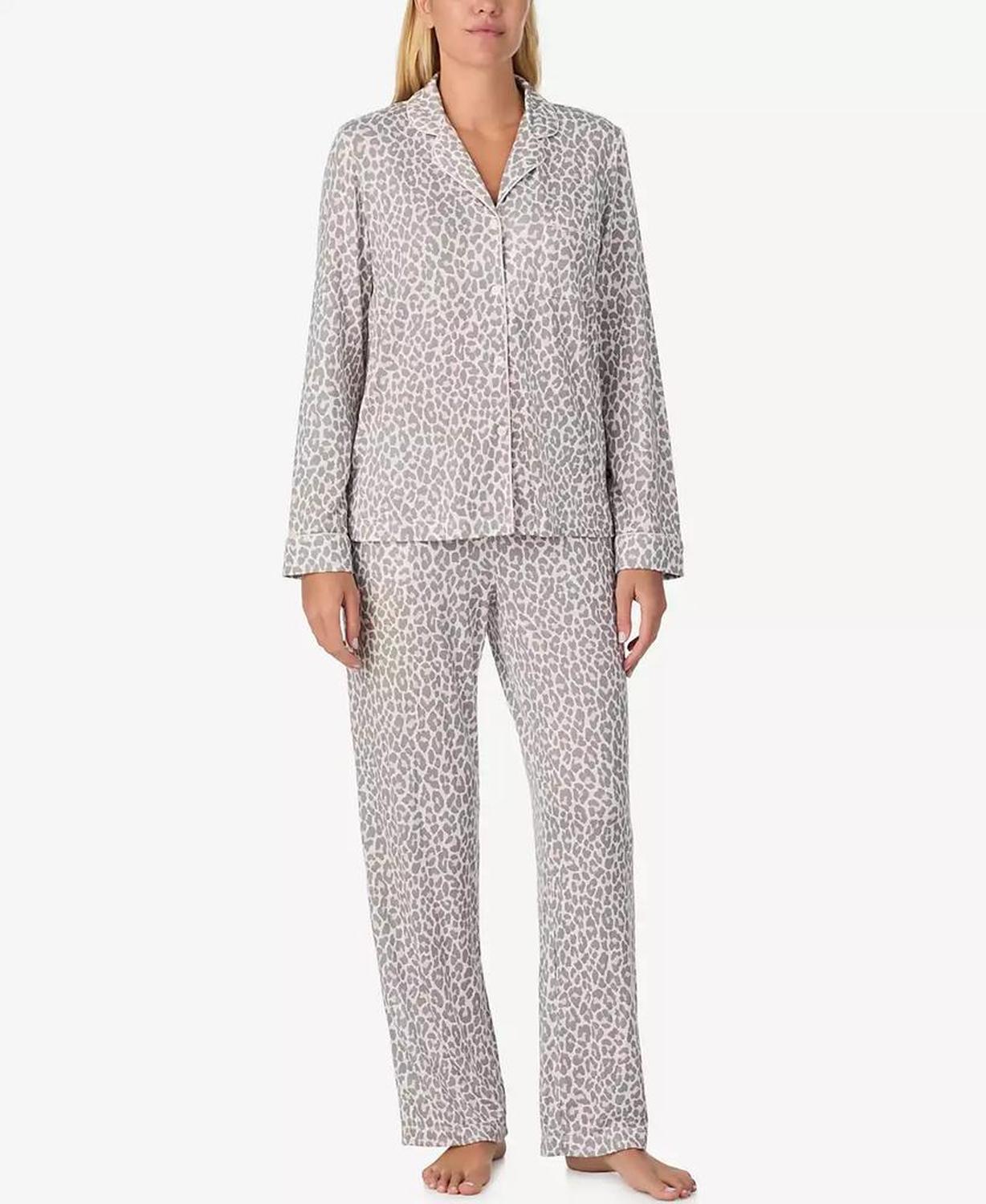 Women's 2-Piece Sleepwear Long-Sleeve Top and Pajama Pants Set