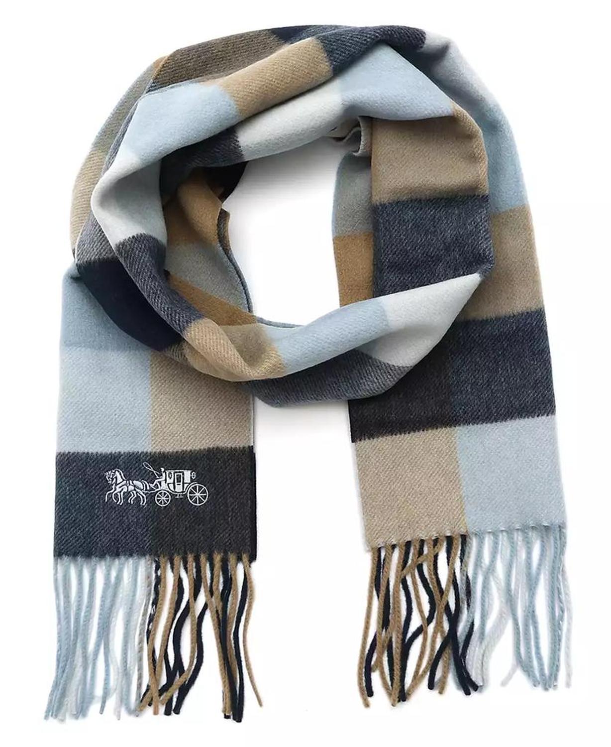 Women's Multicolored Check Muffler Scarf
