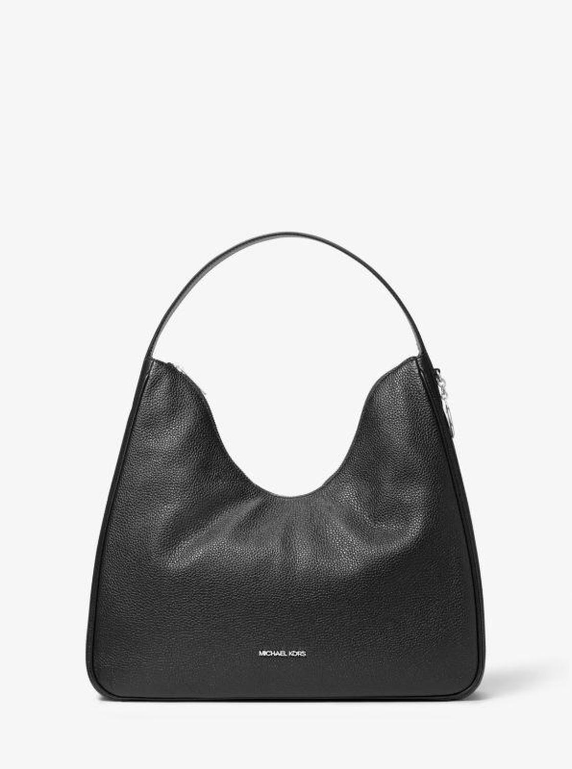 Nayla Medium Pebbled Leather Hobo Shoulder Bag
