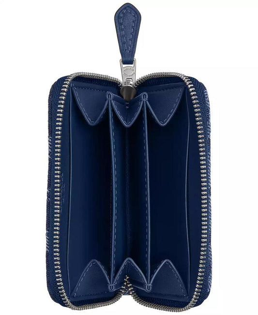 Essential Small Zip Around Wallet in Signature Denim