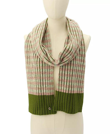 Striped Ribbed Scarf