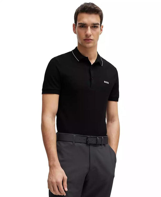 Men's Tonal Logo Slim-Fit Polo Shirt