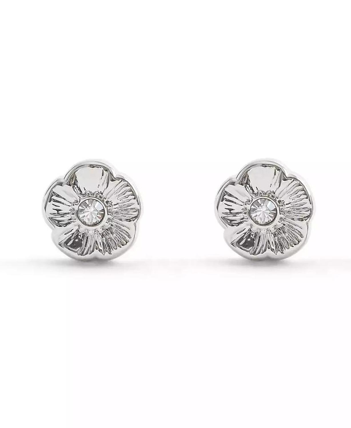 Faux Stone Signature Tea Rose Stud Earrings