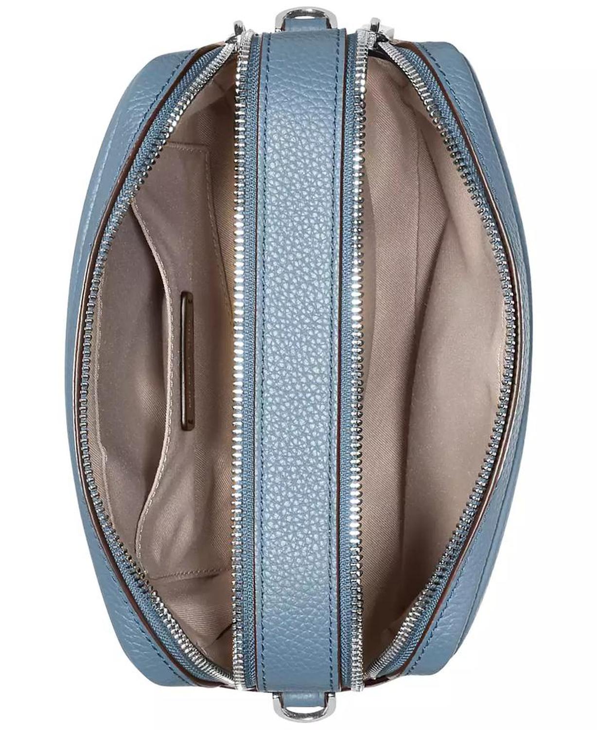 Bryant Medium Leather Double Zip Chain Camera Crossbody