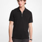 Cotton Zip-Up Polo Shirt