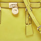 Michael Kors Lime Leather Hamilton Tote