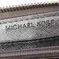 Michael Kors Metallic Gold Leather Jet Set Zip Around Wallet