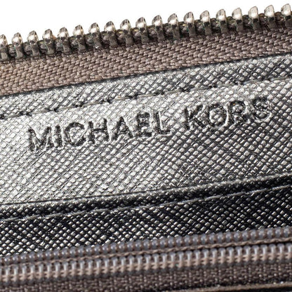 Michael Kors Metallic Gold Leather Jet Set Zip Around Wallet