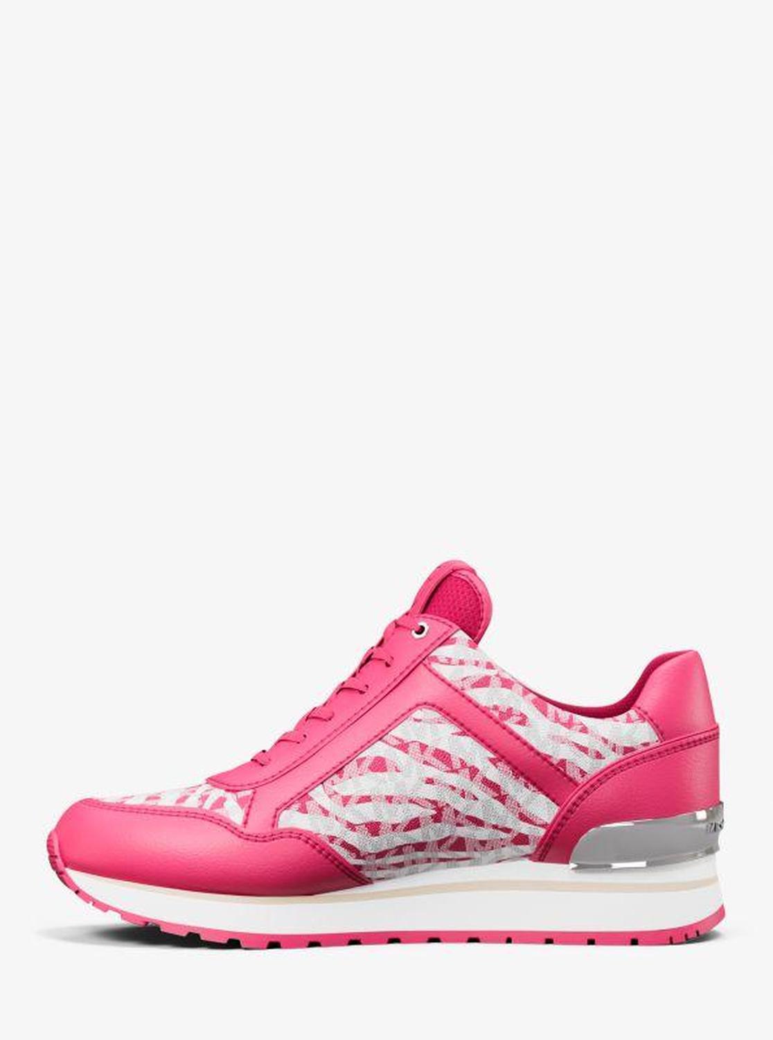 Maddy Zebra Print Signature Logo Trainer