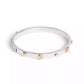 Faux Stone Signature Mixed Motif Bangle Bracelet