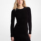 Smocked Stretch Velvet Dress