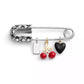 Faux Stone Vintage Charms Signature Safety Pin Brooch