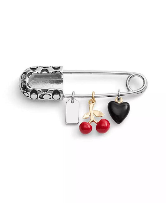 Faux Stone Vintage Charms Signature Safety Pin Brooch