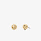 Precious Metal-Plated Brass Pavé Logo Engraved Jewelry Gift Set