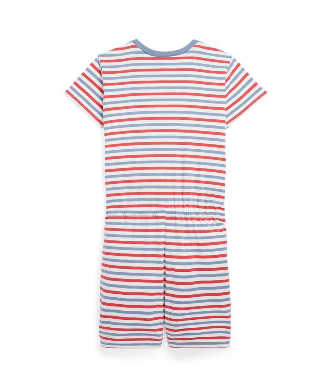 Striped Cotton Jersey Romper (Big Kids)