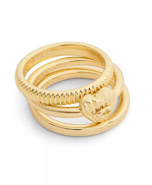 Gold Signature Heritage Trio Ring Set