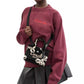 Cargo Bow Print Canvas Tote Bag 20