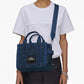 The Crystal Denim Small Tote Bag