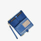 Jet Set Striped Signature Logo Wristlet