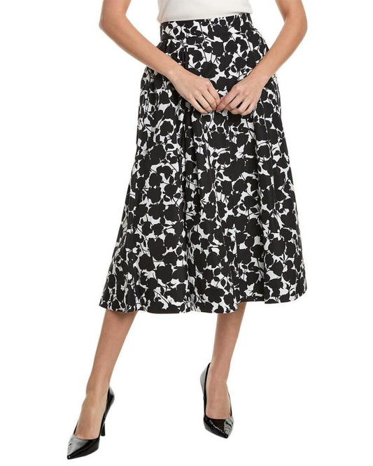 Michael Kors Collection Silk-Blend Circle Skirt