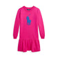 French Knot Big Pony Fleece Dress (Big Kid)