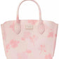 spring pansies Suite Leather Tote Bag
