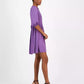 Women's Dorena Solid-Color Elbow-Sleeve A-Line Dress