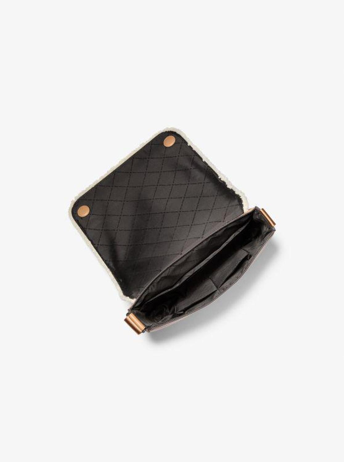 Cooper Suede and Sherpa Messenger Bag