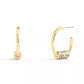 Small Signature Quilted Tube Huggie Earrings